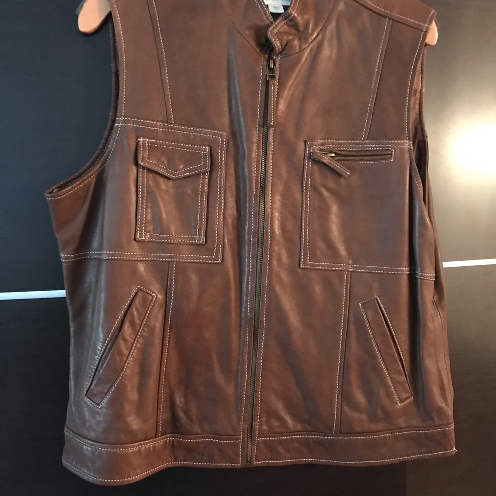 Coldwater Creek Leather Vest - Picture 5 of 8